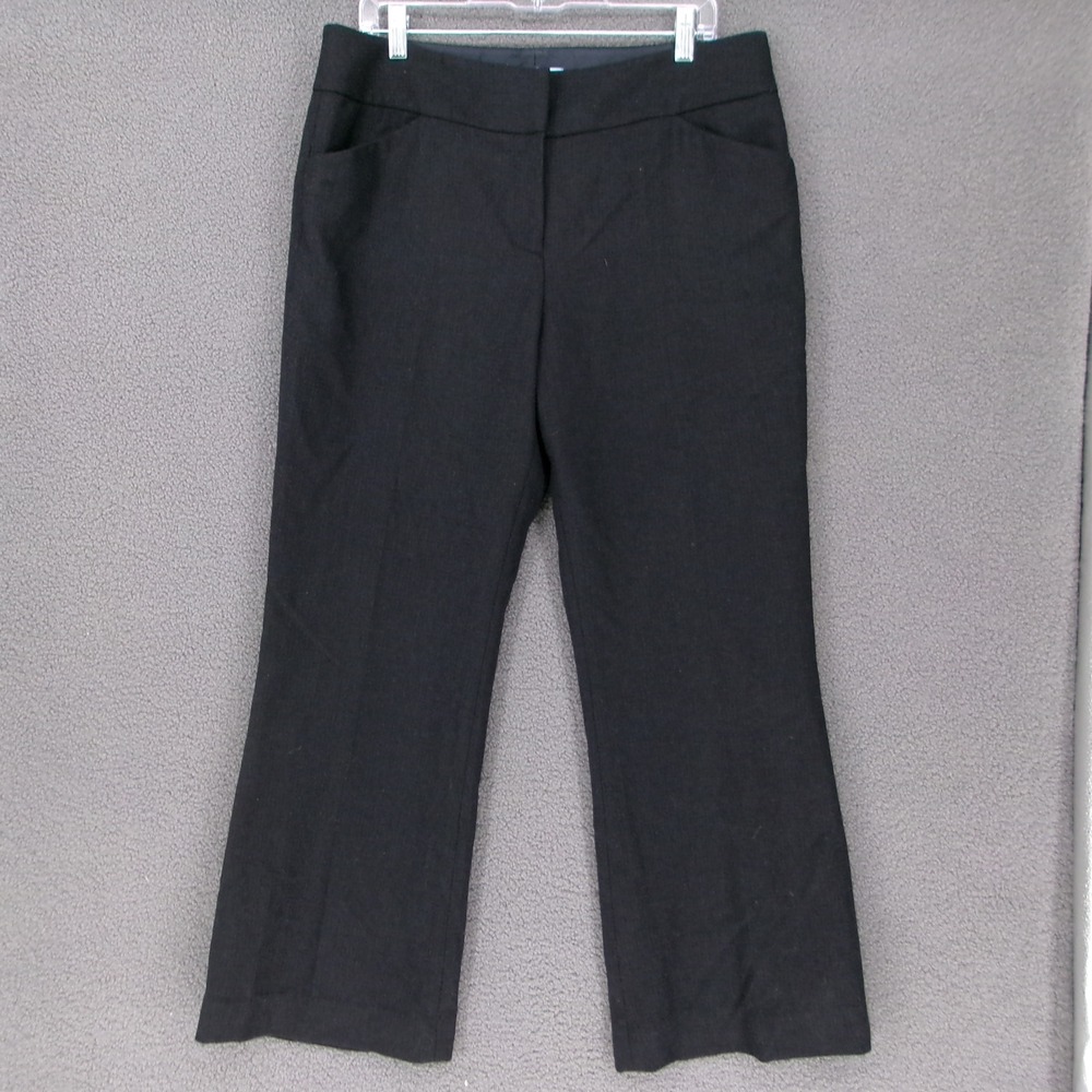 Antonio Melani Black Wool Blend Wide Leg Dress Pants Trousers 12